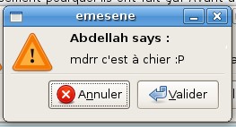 Notification foireuse